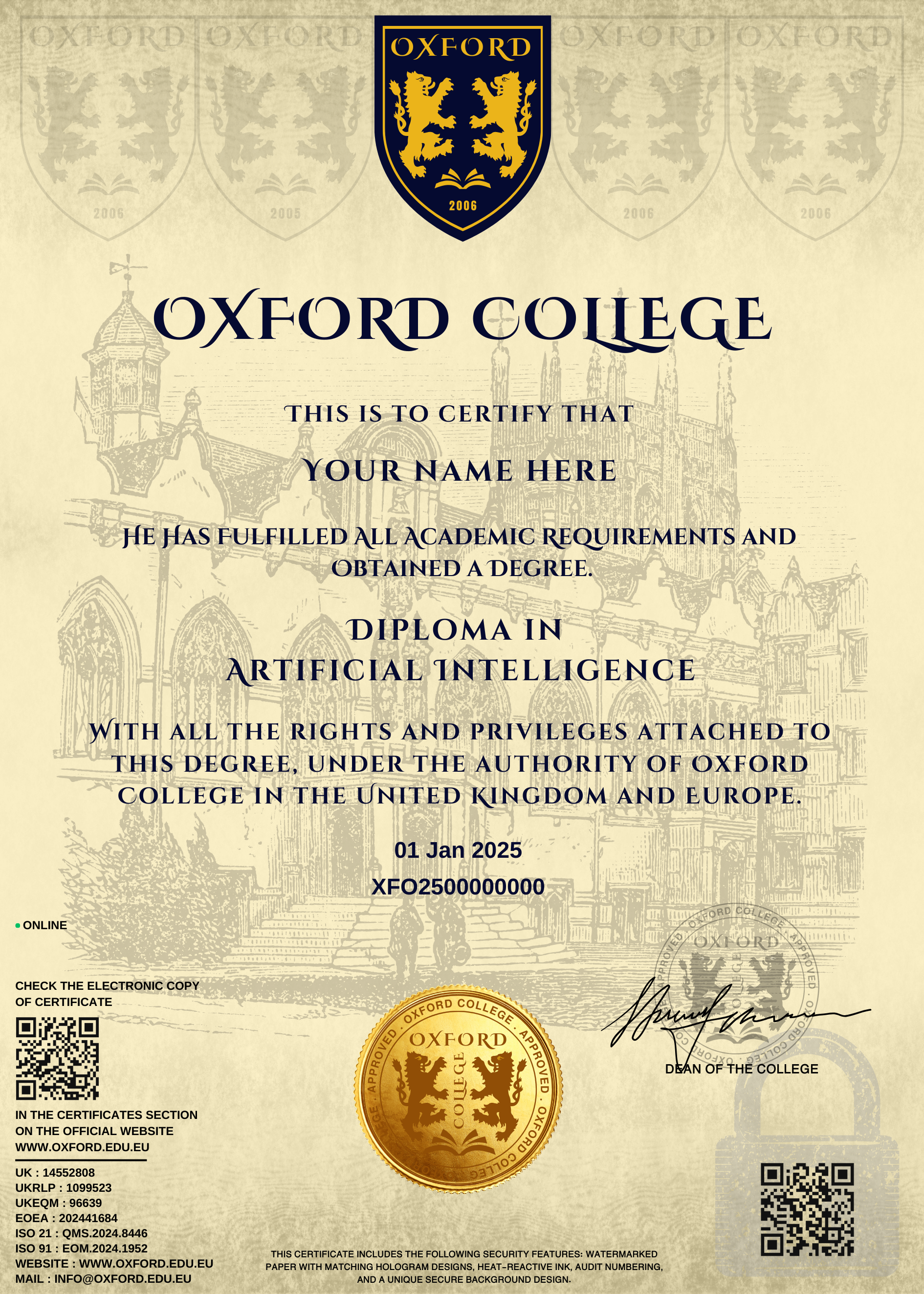Certificate